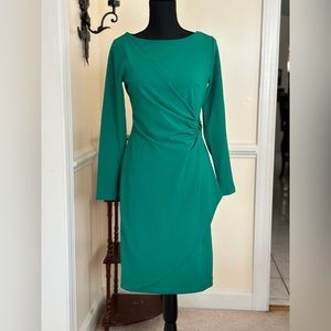 Long Sleeve Drape Dress w/ Metal Plate
